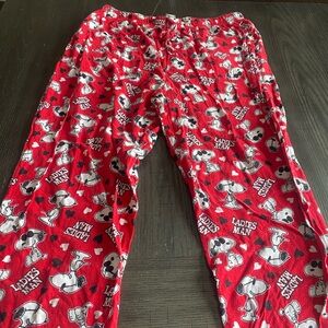 Peanuts Red Snoopy Pajama Bottoms